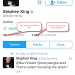 Stephen King's Twitter Page