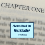 Always Read the First Chapter of the Manual (